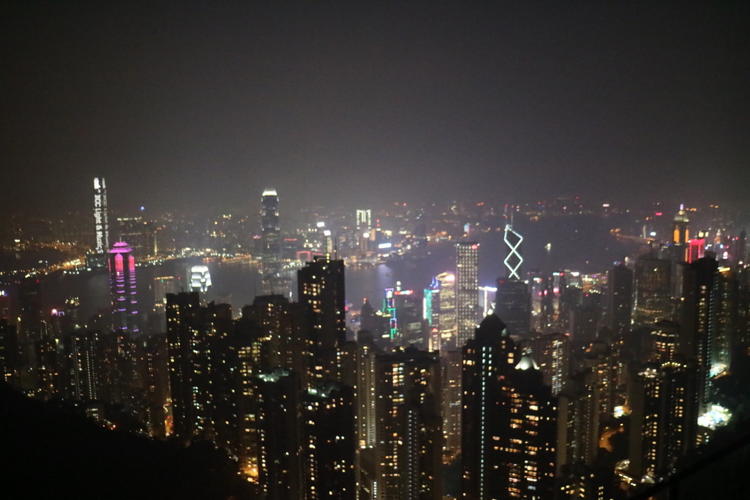 night view of hong kong from victoria peak